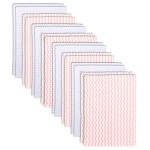 16 Pack Super Soft Baby Burp Cloths, Baby Washcloths, Ultra Absorbent Large Newborn Burping Cloth for Boy and Girl, Milk Spit Up Rags, Unisex for Baby Sensitive Skin, Pink and White, 16  12 Inch