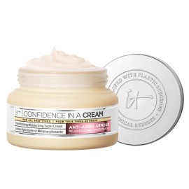 IT Cosmetics Confidence in a Cream - Hydrating & Anti Aging Face Moisturizer, Visibly Reduces Fine Lines & Wrinkles, Up To 48H Hydration, Repairs Skin Barrier, Squalane & Ceramides - 2 fl oz