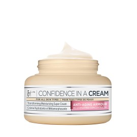 IT Cosmetics Confidence in a Cream Jumbo - Hydrating & Anti Aging Face Moisturizer, Visibly Reduces Fine Lines & Wrinkles, Up To 48H Hydration, Repairs Skin Barrier, Squalane & Ceramides - 4 fl oz