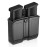 Universal Double Stack Magazine Pouch for 9mm/.40 Cal - Dual Mag Carrier with Belt Clip, Adjustable Draw Angle, Fits Glock, Sig Sauer, S&W, Springfield, Ruger, OWB Tactical Mag Holder