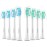 OralClass Replacement Toothbrush Heads for Philips Sonicare Click-on Handles, Medium Soft Electric Brush Heads Refills, 8 Pack