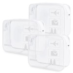 WANDF TSA Approved Toiletry Bag, 2 Packs Travel Clear Toiletry Bag, Quart Size Makeup Cosmetic Pouch with Zipper, Carry-On Airport Compliant Bag for Women and Men (3pcs White)