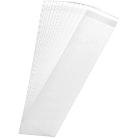 Somioco 200 Pcs 3x9 Inch Clear Resealable Cello Bags for Bakery Cookies, Candies, Jewelry, Crafts, Candles, Party Gift