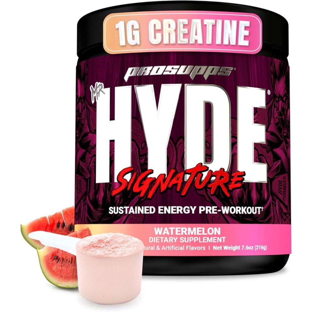 PROSUPPS Mr. Hyde Signature Pre Workout Powder with Creatine, Beta Alanine & Caffeine - Performance, Energy & Endurance - Clean Fitness & Gym Supplements for Men & Women (Watermelon, 30 Servings)