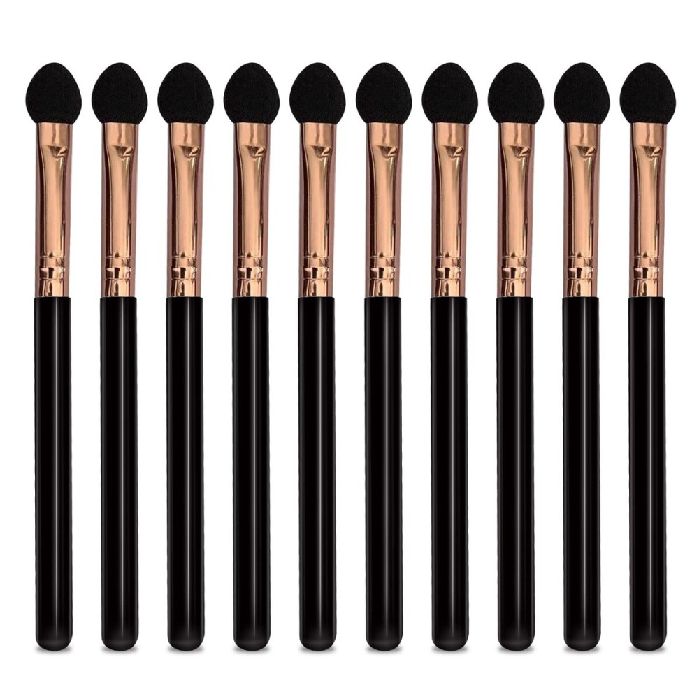 Professional Eyeshadow Applicators Sponge tip Reusable UorPoto 10Pcs Women Blendable Round Foam Makeup Eyeshadow Brush Applicator Set Washable