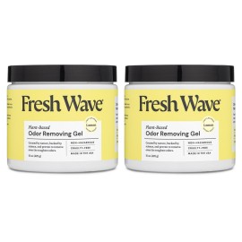 Fresh Wave Lemon Odor Removing Gel, 15 oz., Pack of 2 - Safer Odor Absorbers for Home, Natural Plant-Based Odor Eliminator, Every 15 oz. lasts 30-60 Days, For Cooking, Trash & Pets