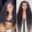 SNJON Water Wave 13x6 HD Transparent Lace Front Wigs Human Hair 180 Density Wet and Wavy Human Hair Wigs for Women Curly Lace Front Wig Human Hair Pre Plucked with Baby Hair Natural Color (18 Inch)
