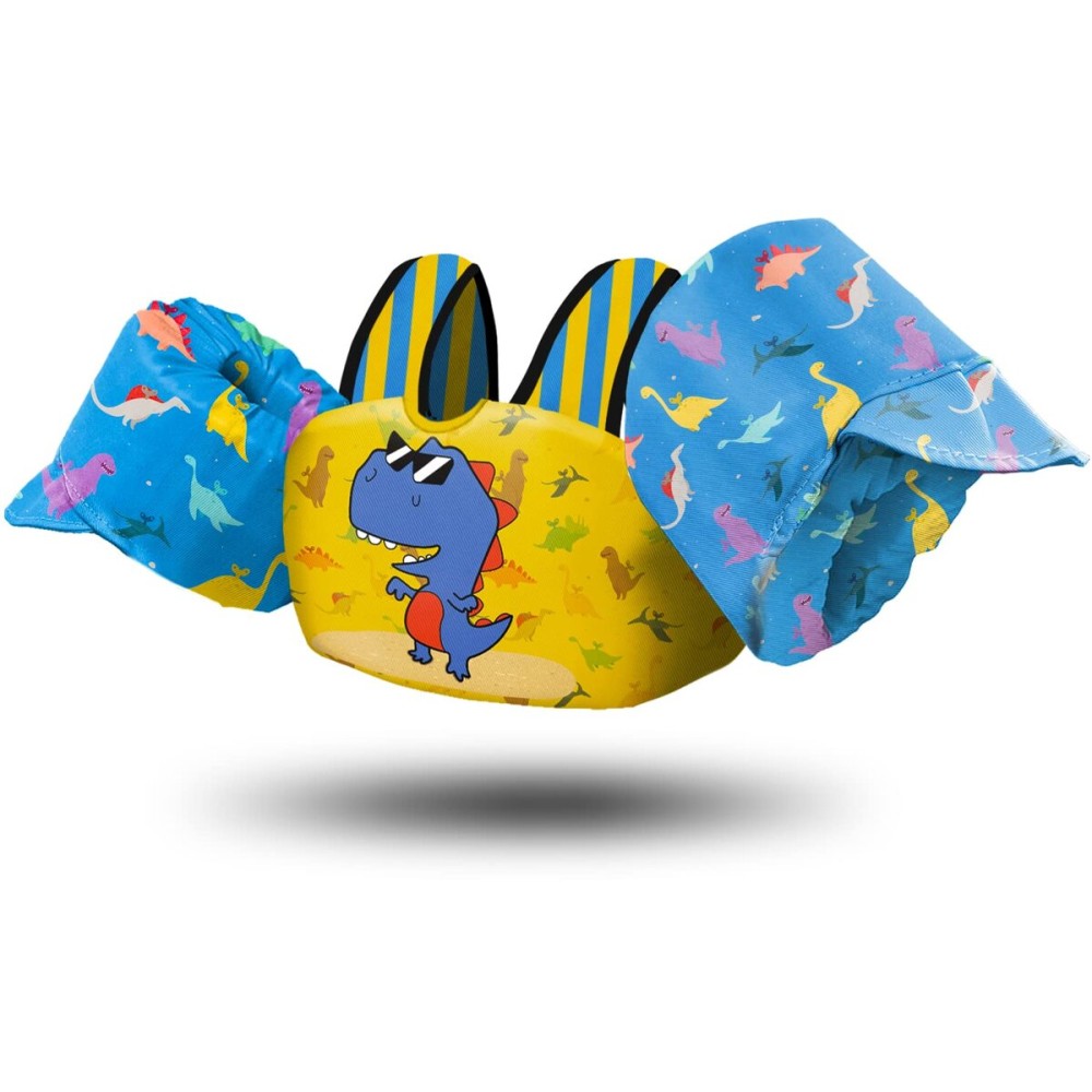 Chriffer Kids Swim Vest Life Jacket for 30-55 Pounds Boys and Girls, Toddler Floaties with Shoulder Harness Arm Wings for 2,3,4,5,6,7 Years Old Baby