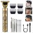 PXLISIE Hair Clippers for Men, Professional Cordless Rechargeable Beard Trimmer Gold Kit with Guide Combs