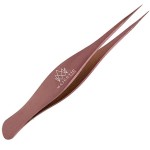 Majestic Bombay Fine Point Tweezers for Women and Men - Splinter Ticks, Facial, Brow and Ingrown Hair Removal-Sharp, Needle Nose, Surgical Tweezers Precision Pluckers best tweezers for chin hair