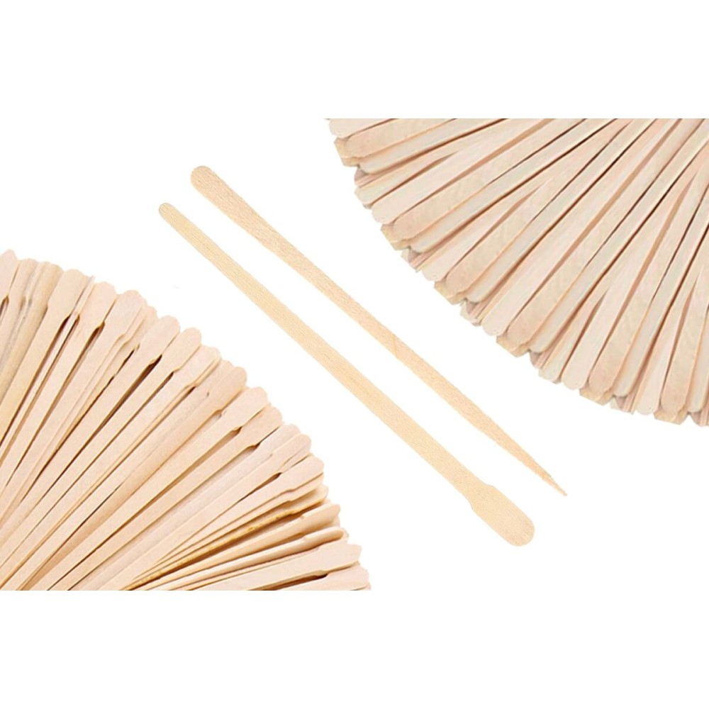 Mibly 1000 Pcs Wooden Wax Sticks - Eyebrow, Lip, Nose Small Waxing Applicator Sticks for Hair Removal and Smooth Skin - Spa and Home Usage