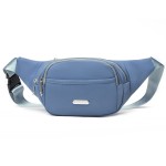 DAITET Fanny Pack for Men&Women, Crossbody Waist Bag with Adjustable Belt, Large Capacity Bum Bag for Traveling Hiking Cycling Workout Casual(Open Bright Blue)