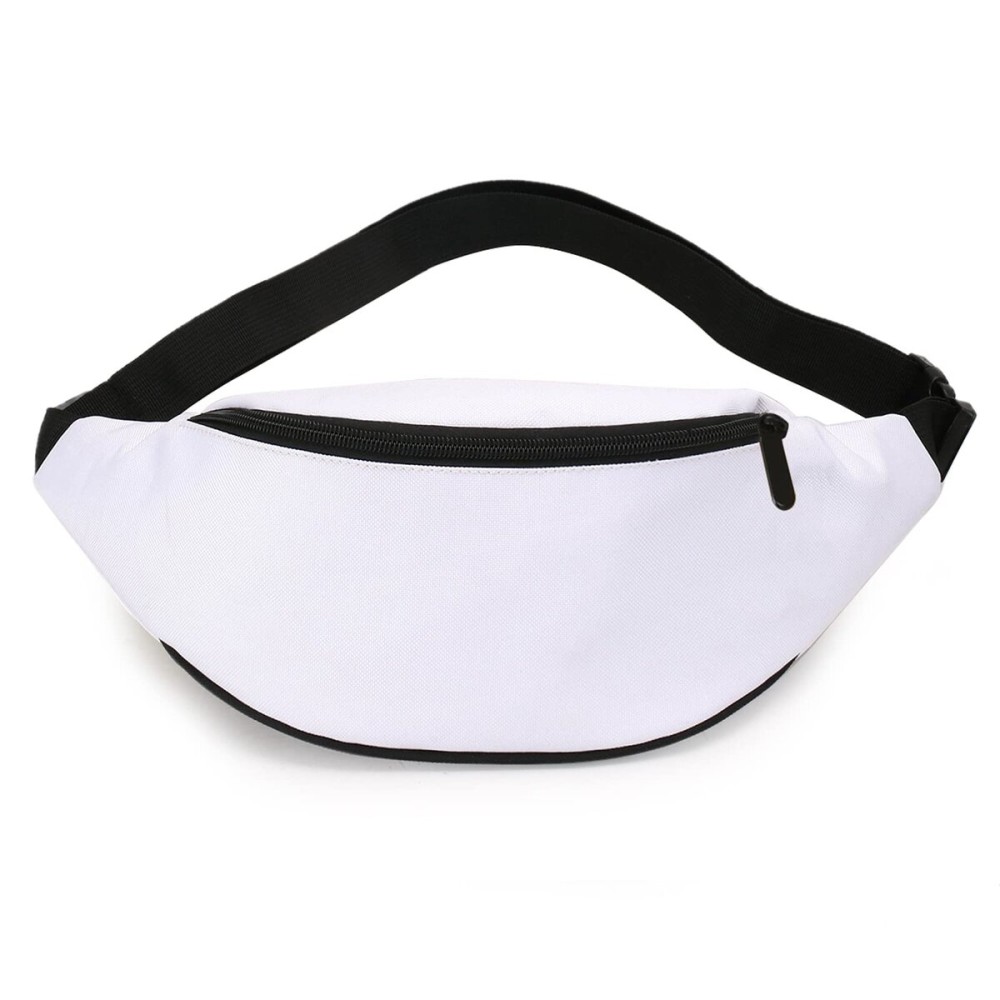 DAITET White Fanny Pack 80s 90s for Men&Women, Crossbody Waist Bag with Adjustable Belt, Large Capacity Bum Bag for Traveling Hiking Cycling Workout Casual(Nylon white)