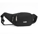 DAITET Fanny Pack for Men&Women, Crossbody Waist Bag with Adjustable Belt, Large Capacity Bum Bag for Traveling Hiking Cycling Workout Casual(Open Slash Black)