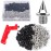 JULMELON 120PCS 1/4inch Stainless Steel Track and Cross Country Spikes Golf Shoe Spikes with Spike Wrench, Replacement Spikes for Sprint Sports Short Running Track ShoesSilver and Black