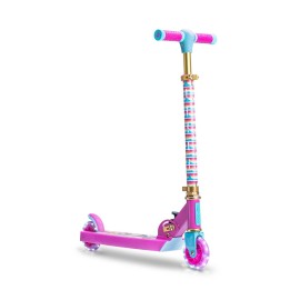 Jetson Disney Princess Kick Scooter, Foldable with Light Up Wheels, Adjustable Handlebar Height, Pink