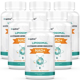 Orgabay Liposomal NAD+ Supplement 500 mg, High Absorption, Boost NAD+ with TMG 250 mg, Actual NAD Plus More Efficient Than Nicotinamide Riboside, Support Cellular Energy, Healthy Aging | 360 Softgels