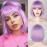WERD Light Purple Bob Wig with Bangs,Short Pastel Purple Wig for Women,Light Purple Straight Synthetic for Daily and Party