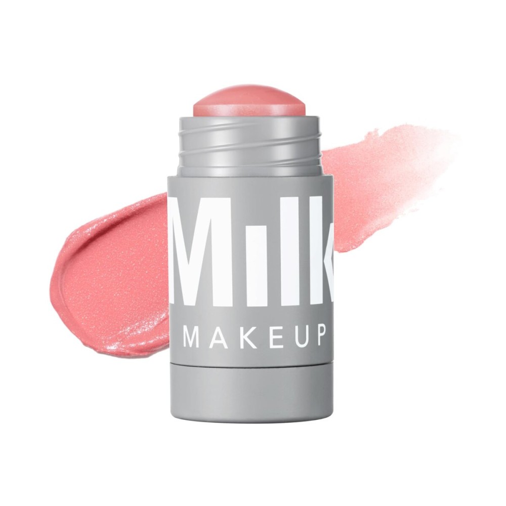 Milk Makeup Lip + Cheek Stick - Buildable Cream Blush + Lip Color w/Hydrating Mango Butter + Avocado Oil for a Natural Flush - Long-Lasting, Multiuse, Vegan Formula - Dash (Light Pink), 0.21 oz