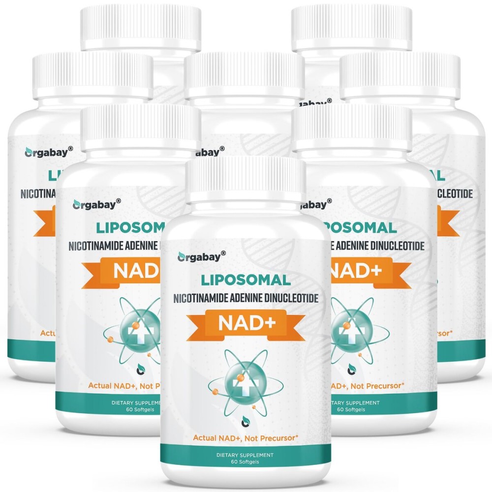 Orgabay Liposomal NAD+ Supplement 500 mg, High Absorption, Boost NAD+ with TMG 250 mg, Actual NAD Plus More Efficient Than Nicotinamide Riboside, Support Cellular Energy, Healthy Aging | 480 Softgels