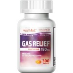 HealthA2Z Gas Relief Simethicone 180mg | Relieves from Stomach Discomfort and Gas | Anti Flatulence | Relieves Gas Fast (300 Count (Pack of 1))
