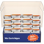 Dollar Shave Club | 4 Blade Razor Refills (16 Pack) | Swift Rinse Blades for Longer and Thicker Hair
