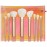 Real Techniques 9 Piece The Wanderer Makeup Brush Set, For Liquid, Cream, & Powder Eyeshadow, Foundation, Concealer, Blush, & Contour, Travel Midi-Size Brushes, Cruelty-Free, Synthetic Bristles