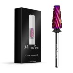 MelodySusie Professional 5 in 1 Nail Drill Bits, 3/32\'\' Carbide Tungsten Multi-function Bits, Suitable for Manicure Pedicure Cuticle Gel Polishing, Technicians Bits, Purple, Series Bit-M,Extra Coarse