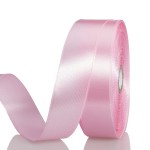 YASEO 1 Inch Pink Solid Satin Ribbon, 50 Yards Craft Fabric Ribbon for Gift Wrapping Floral Bouquets Wedding Party Decoration