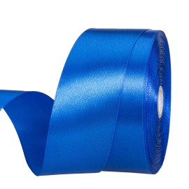YASEO 1 1/2 Inch Royal Blue Solid Satin Ribbon, 50 Yards Craft Fabric Ribbon for Gift Wrapping Floral Bouquets Wedding Party Decoration