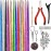 Hair Tinsel Kit, Fairy Tinsel Hair Extensions With Tool 3000 Strands 12 Colors Holographic Hair Tinsel Heat Resistant Sparkling Glitter for Christmas New Year Party (48 Inch)