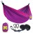 SZHLUX Camping Hammock Double & Single Portable Hammocks with 2 Tree Straps and Attached Carry Bag,Great for Outdoor,Indoor,Beach,Camping,Purple & Pink, Medium