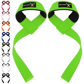ihuan Lifting Straps for Weightlifting - Wrist Straps for Weightlifting | Gym Wrist Wraps with Extra Hand Grips Support for Strength Training | Bodybuilding | Deadlifting