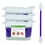900pcs CGR Precision Cotton Swabs with Pointed and Flattened Tip Cosmetic Makeup Applicator(3x300pcs in bags)