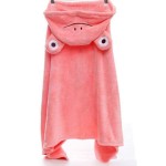 ROMASA Baby Bath Towel Ultra Soft Hooded Towel Highly Absorbent Bathrobe Blanket Toddlers Shower Gifts for Boys Girls-27.5 x 55 (Pink-flog)
