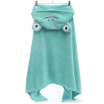 ROMASA Baby Bath Towel Ultra Soft Hooded Towel Highly Absorbent Bathrobe Blanket Toddlers Shower Gifts for Boys Girls-27.5 x 55 (Green Frog)