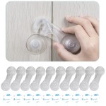 Child Safety Cabinet Locks (10 Pack) - Baby Proofing Latches Lock for Drawers, Toilet Seat, Fridge, Oven, with 10 Extra 3M Adhesives (Transparent)