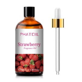 PHATOIL 3.38FL.OZ Strawberry Fragrance Oils for Aromatherapy, Essential Oils for Diffusers for Home, Perfect for Diffuser, Yoga, Skin Care, DIY Candle and Soap Making - 100ml