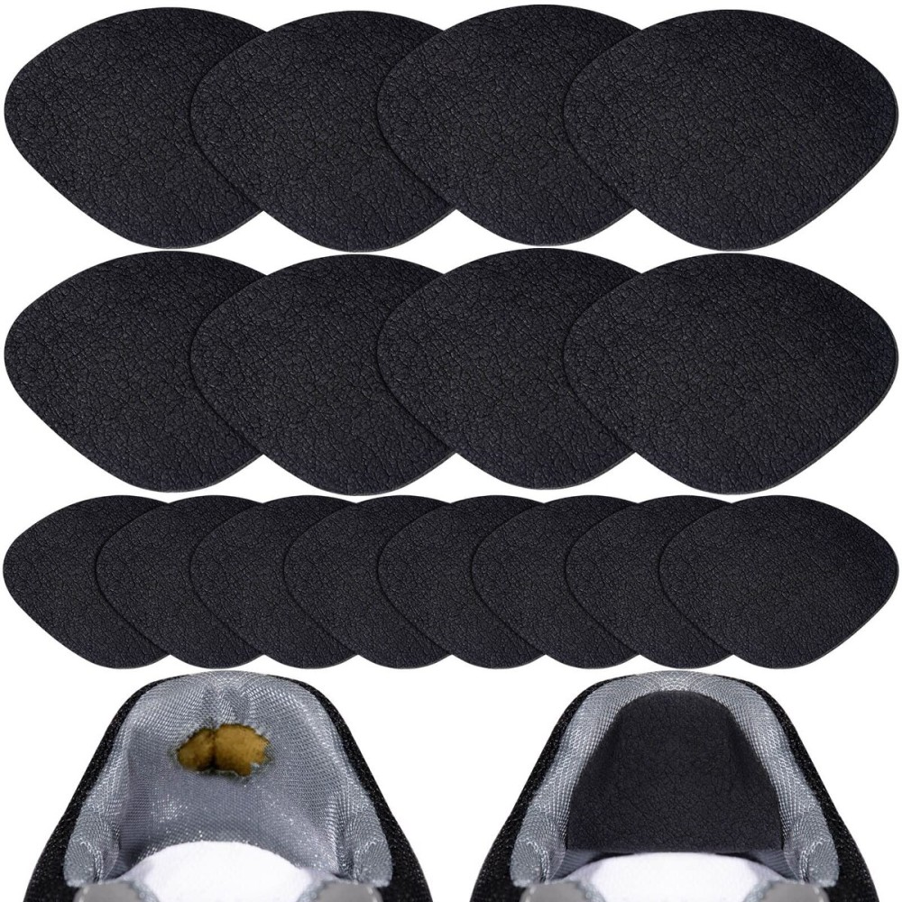 8Pair Shoe Patches for Holes, Self-Adhesive Shoes Heel Repair, Hole Repair for Sneaker, Leather Shoes, High Heels (Black)