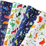 Titiweet Dinosaur Wrapping Paper for Boys Girls Kids - Dinosaur Gift Wrap, 12 Sheets Dino Wrapping Paper for Christmas Birthday Holiday, 20 x 28 Inches Per Sheet