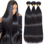 10A Brazilian Straight Human Hair Bundles 22 24 26 Inch 100% Unprocessed Virgin Straight Weave 3 Bundles Deals Human Hair