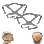 CPAP Mask Headgear Strap, Universal CPAP Headgear Strap for CPAP Mask, Comfortable Durable Stretchy Material, StandardGray (Headgear Only) (Gray, 2PCS)