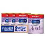 Enfamil NeuroPro Gentlease Baby Formula, Infant Formula Nutrition, Brain Support that has DHA, HuMO6 Immune Blend, Designed to Reduce Fussiness, Crying, Gas & Spit-up in 24 Hrs, has Prebiotics to Promote Softer Stools, 27.4 Oz, 4 Cans