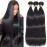 10A Brazilian Straight Human Hair Bundles 24 26 28 Inch 100% Unprocessed Virgin Straight Weave 3 Bundles Deals Human Hair