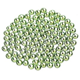 Novani Crystal Rhinestones, Flatback Loose Gemstones 288pcs Glass Rhinestones for Clothes Shoes Crafts Makeup Nail Art and DIY Decorations(SS30, Light Green)