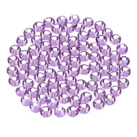 Novani Crystal Rhinestones, Flatback Loose Gemstones 1440pcs Glass Rhinestones for Clothes Shoes Crafts Makeup Nail Art and DIY Decorations(SS8, Lavender)