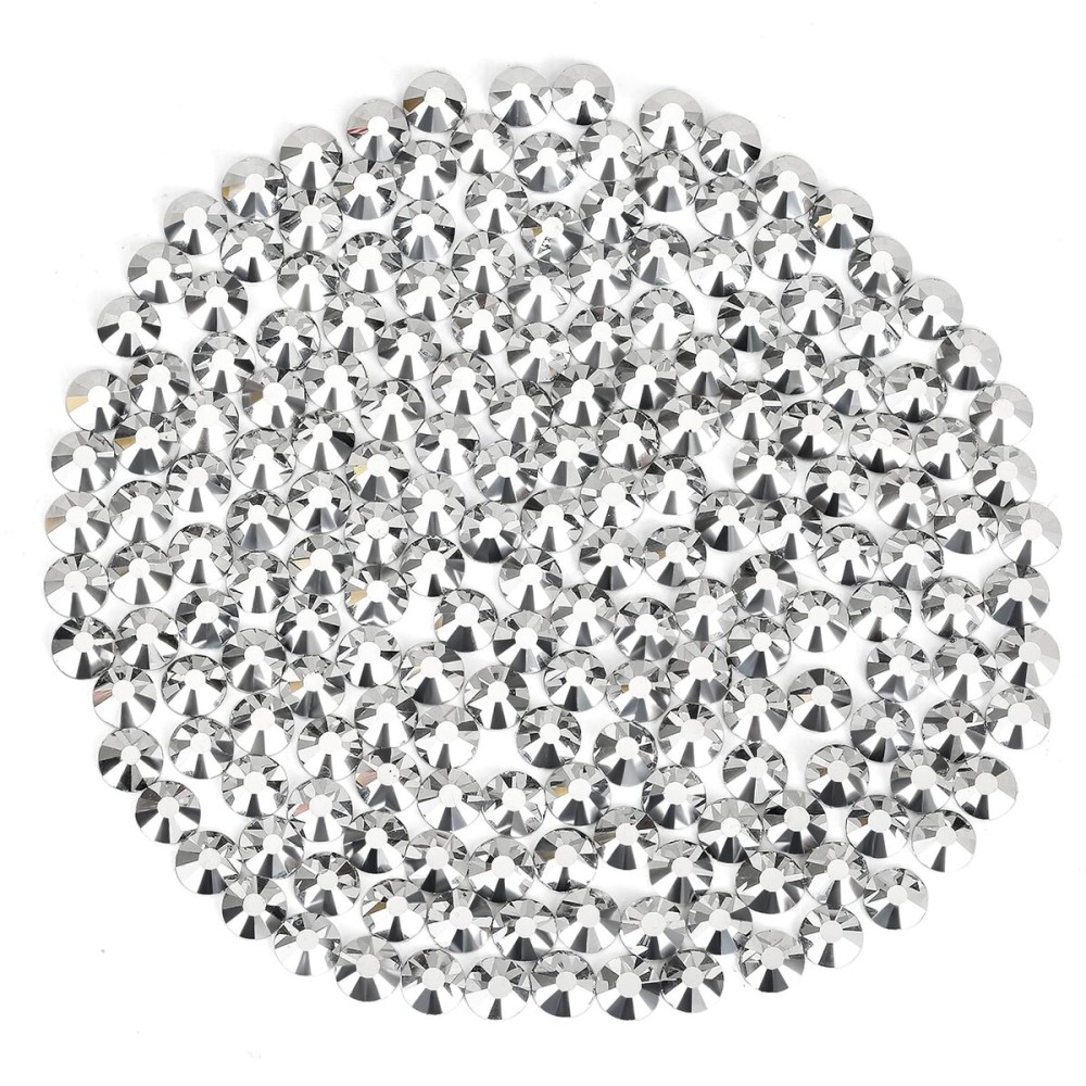 SS12 Silver Rhinestones - 1440pcs Non-Hotfix Glass Nail Gems for Crafts, Makeup Bags & DIY Decoration