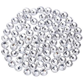 Novani Crystal Rhinestones, Flatback Loose Gemstones 288pcs Glass Rhinestones for Clothes Shoes Crafts Makeup Nail Art and DIY Decorations(SS34, Crystal Clear)