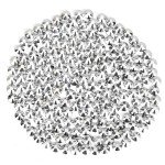 SS6 Flatback Rhinestones - 1440pcs Glass Nail Gems Crystals for Makeup Bags, Shoes & DIY Decoration (Silver)