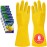 SteadMax 3/6 Pairs Cleaning Gloves, Disposable Natural Rubber Dish Gloves, Reusable Waterproof Latex Non-Slip Dishwashing Gloves for Kitchen and Household (Small, 6 Pack)